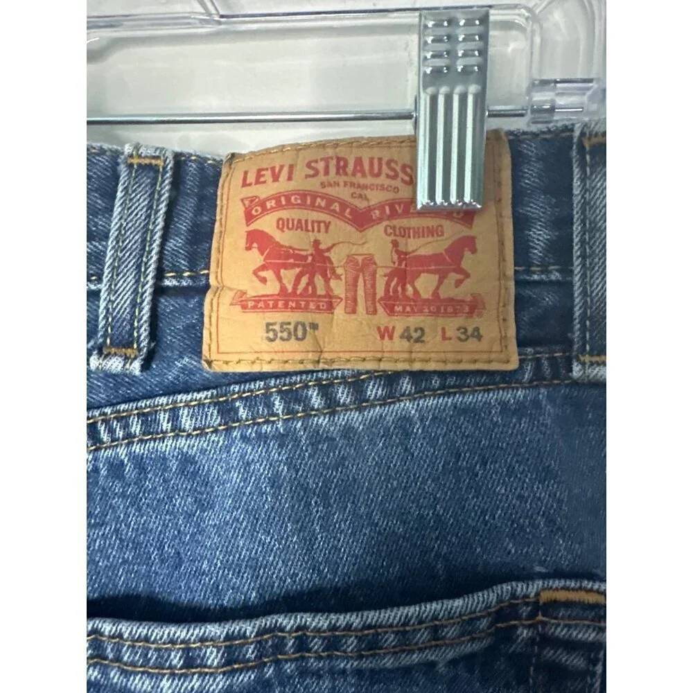 Levi’s 550 Men’s Jeans 42x34 Relaxed FitBlue Denim Classic baggy utility outdoor